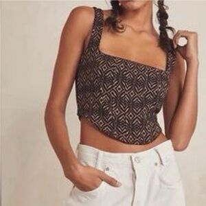 Free People Intimately Crop Tank Top, Sz L